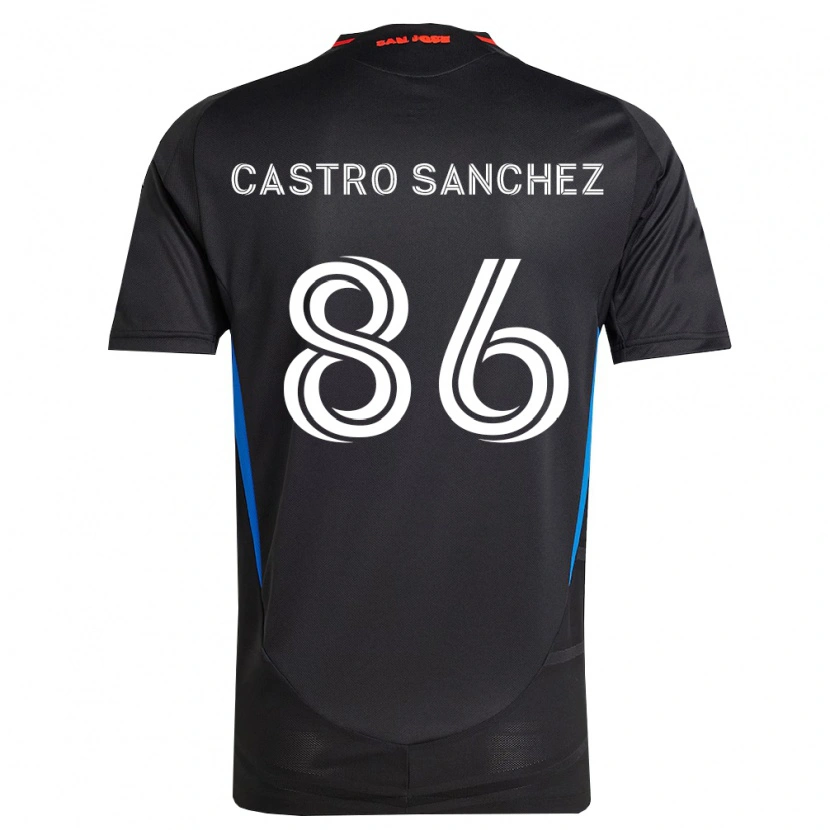 Danxen Kvinder Andy Castro Sanchez #86 Blå Hvid Sort Hjemmebane Spillertrøjer 2026/27 Trøje T-Shirt