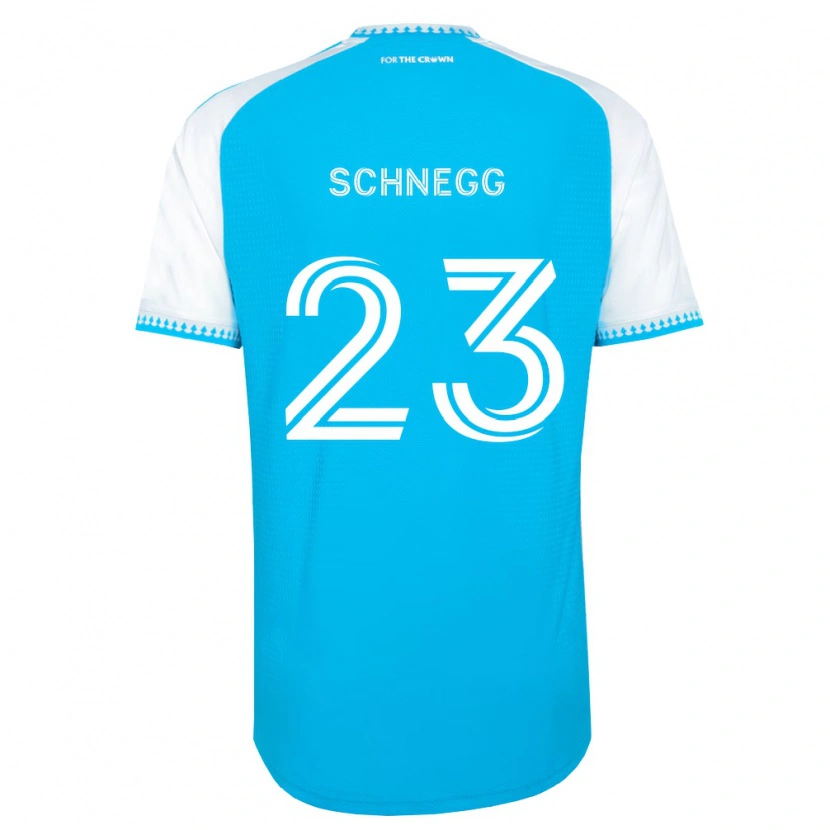 Danxen Kvinder David Schnegg #23 Himmelblå Hvid Sort Hjemmebane Spillertrøjer 2026/27 Trøje T-Shirt