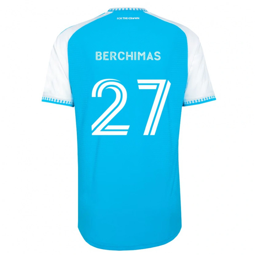 Danxen Kvinder Nimfasha Berchimas #27 Himmelblå Hvid Sort Hjemmebane Spillertrøjer 2026/27 Trøje T-Shirt