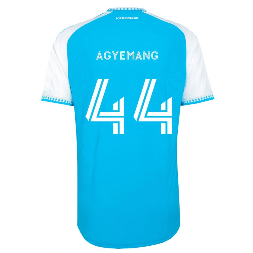 Danxen Kvinder Morrison Agyemang #44 Himmelblå Hvid Sort Hjemmebane Spillertrøjer 2026/27 Trøje T-Shirt