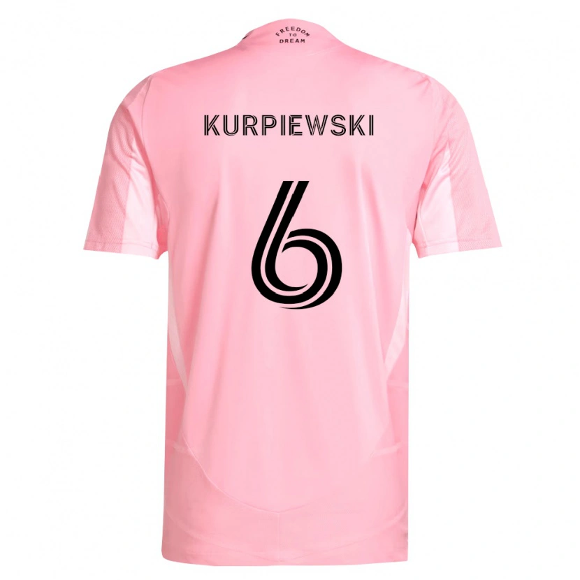 Danxen Kvinder Ethan Kurpiewski #6 Pink Sort Hjemmebane Spillertrøjer 2026/27 Trøje T-Shirt