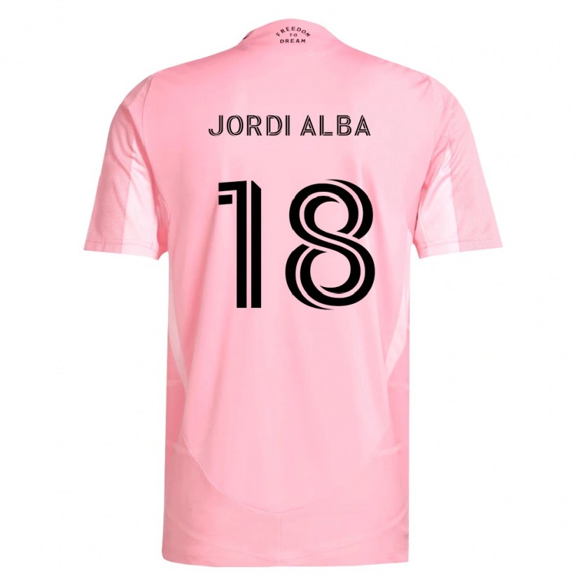 Danxen Kvinder Jordi Alba #18 Pink Sort Hjemmebane Spillertrøjer 2026/27 Trøje T-Shirt