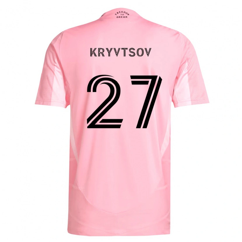 Danxen Kvinder Sergiy Kryvtsov #27 Pink Sort Hjemmebane Spillertrøjer 2026/27 Trøje T-Shirt