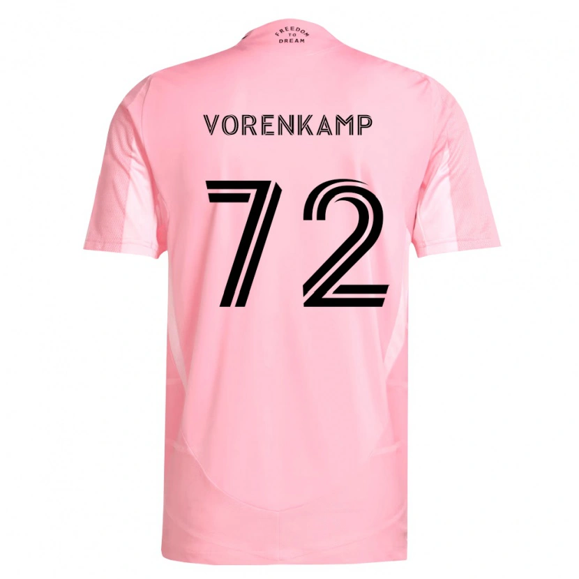 Danxen Kvinder Theo Vorenkamp #72 Pink Sort Hjemmebane Spillertrøjer 2026/27 Trøje T-Shirt