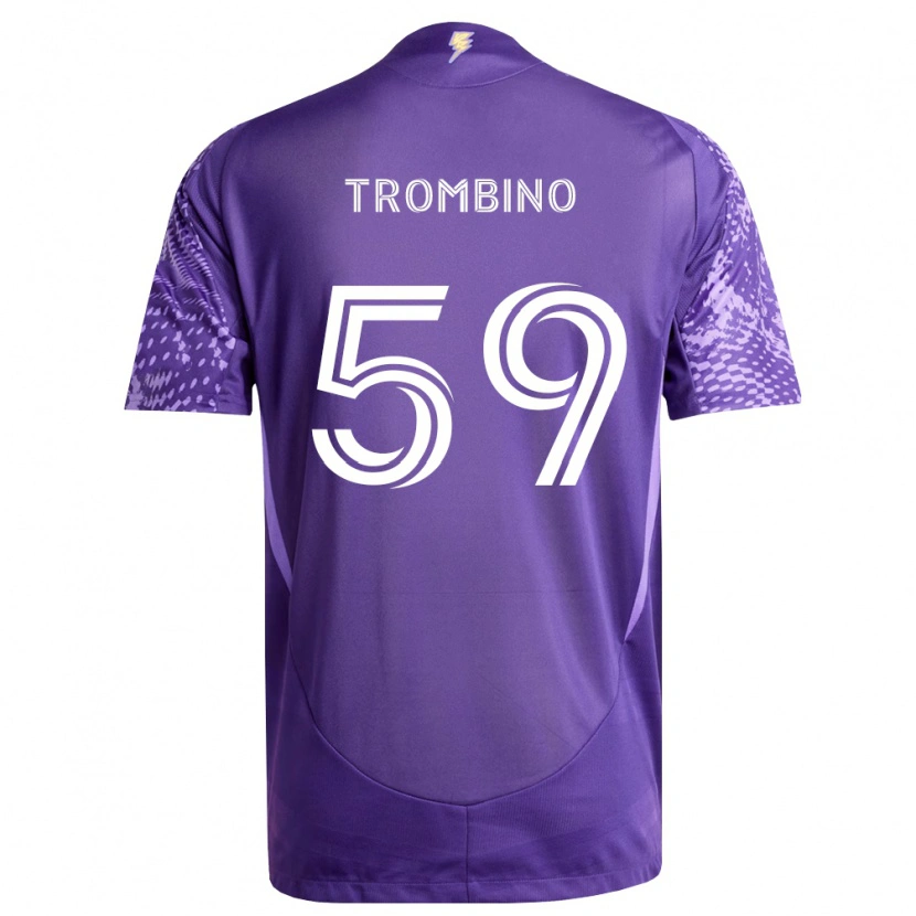 Danxen Kvinder Caleb Trombino #59 Lilla Hvid Hjemmebane Spillertrøjer 2026/27 Trøje T-Shirt
