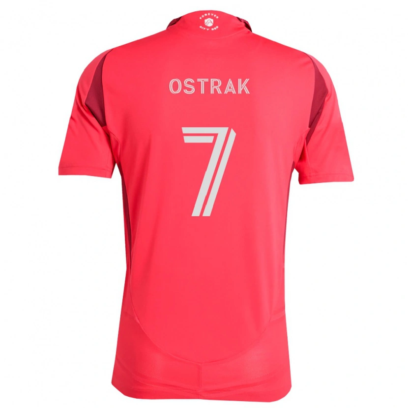 Danxen Kvinder Tomas Ostrák #7 Magenta Hvid Hjemmebane Spillertrøjer 2026/27 Trøje T-Shirt