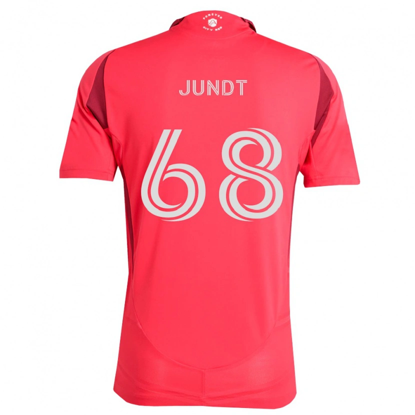 Danxen Kvinder Alexander Jundt #68 Magenta Hvid Hjemmebane Spillertrøjer 2026/27 Trøje T-Shirt