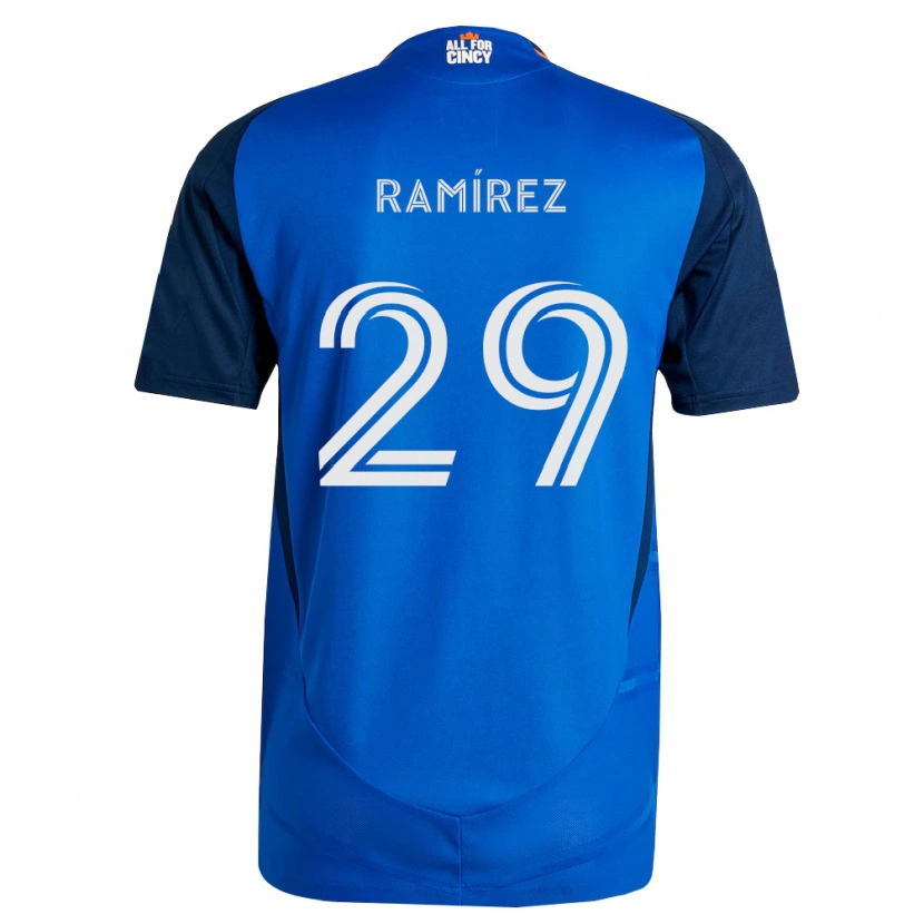 Danxen Kvinder Bryan Ramírez #29 Kongelig Blå Orange Hjemmebane Spillertrøjer 2026/27 Trøje T-Shirt