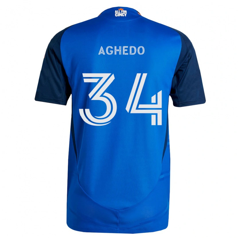 Danxen Kvinder London Aghedo #34 Kongelig Blå Orange Hjemmebane Spillertrøjer 2026/27 Trøje T-Shirt