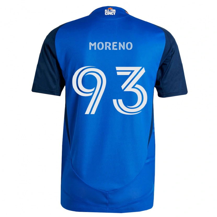 Danxen Kvinder Júnior Moreno #93 Kongelig Blå Orange Hjemmebane Spillertrøjer 2026/27 Trøje T-Shirt