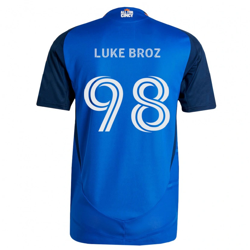Danxen Kvinder Luke Broz #98 Kongelig Blå Orange Hjemmebane Spillertrøjer 2026/27 Trøje T-Shirt