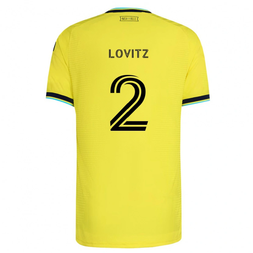Danxen Kvinder Daniel Lovitz #2 Klar Gul Marineblå Hjemmebane Spillertrøjer 2026/27 Trøje T-Shirt