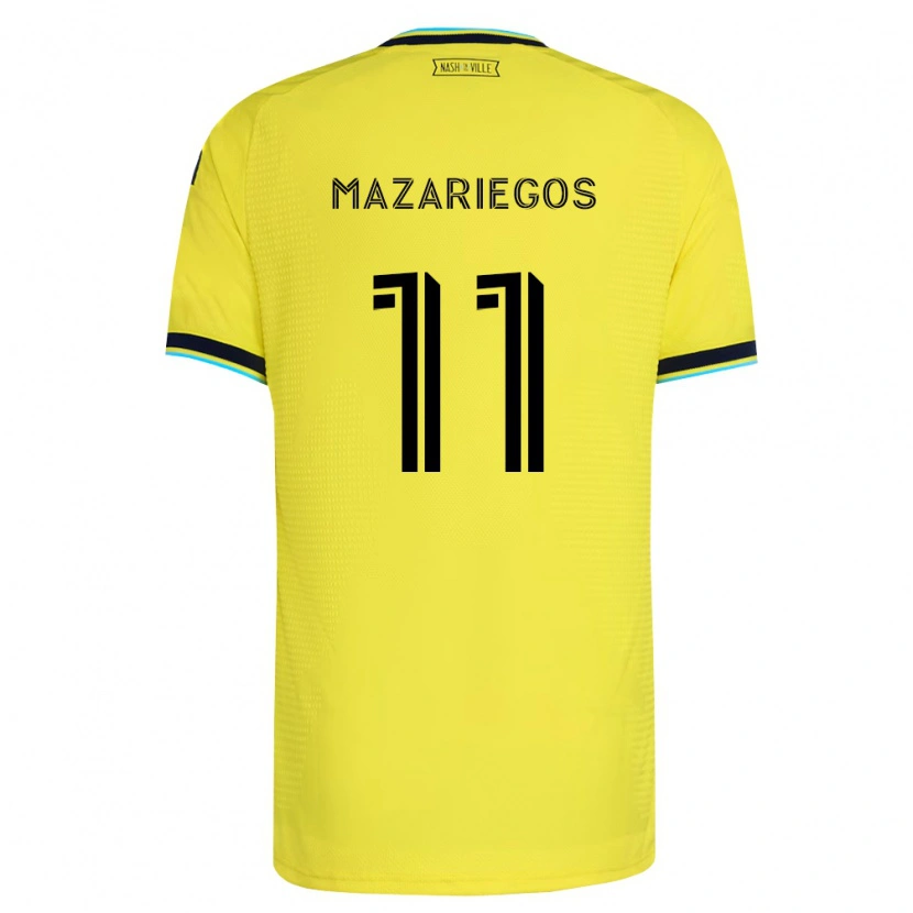 Danxen Kvinder Jacob Mazariegos #11 Klar Gul Marineblå Hjemmebane Spillertrøjer 2026/27 Trøje T-Shirt