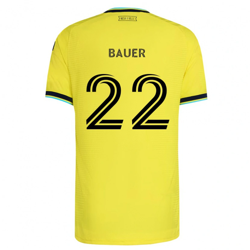 Danxen Kvinder Josh Bauer #22 Klar Gul Marineblå Hjemmebane Spillertrøjer 2026/27 Trøje T-Shirt