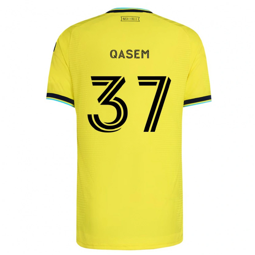 Danxen Kvinder Ahmed Qasem #37 Klar Gul Marineblå Hjemmebane Spillertrøjer 2026/27 Trøje T-Shirt