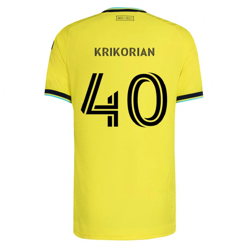 Danxen Kvinder Andre Krikorian #40 Klar Gul Marineblå Hjemmebane Spillertrøjer 2026/27 Trøje T-Shirt