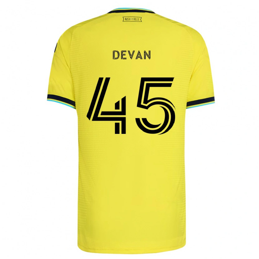 Danxen Kvinder Liam Devan #45 Klar Gul Marineblå Hjemmebane Spillertrøjer 2026/27 Trøje T-Shirt