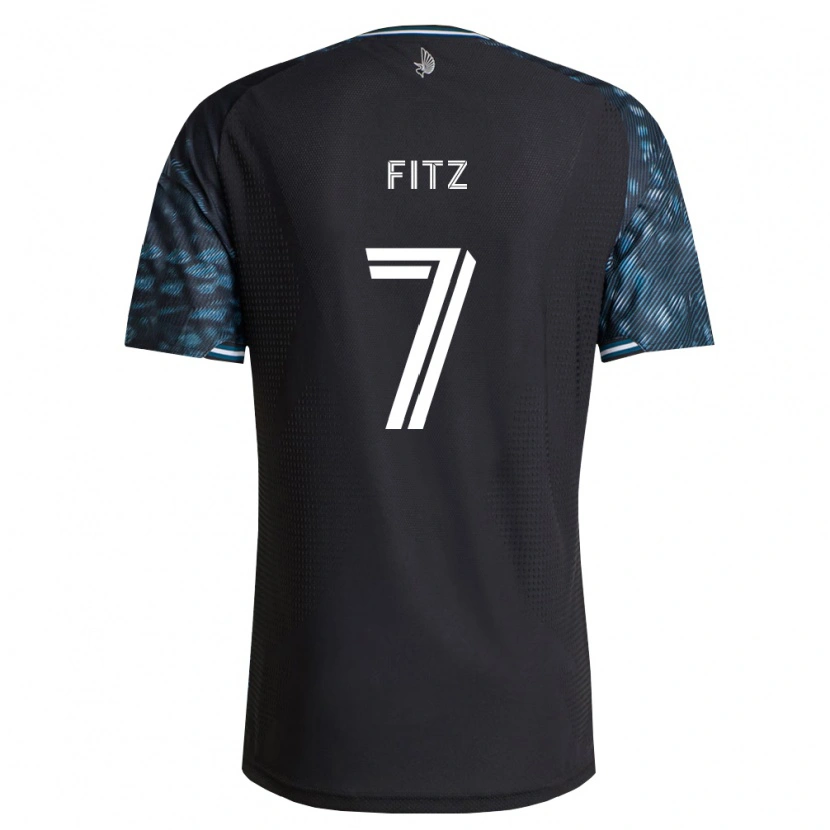 Danxen Kvinder Dominik Fitz #7 Sort Hvid Hjemmebane Spillertrøjer 2026/27 Trøje T-Shirt