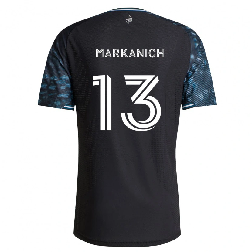 Danxen Kvinder Anthony Markanich Jr. #13 Sort Hvid Hjemmebane Spillertrøjer 2026/27 Trøje T-Shirt