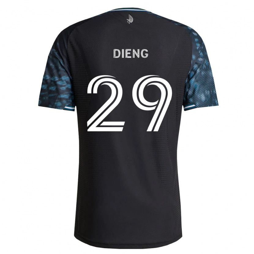 Danxen Kvinder Mamadou Dieng #29 Sort Hvid Hjemmebane Spillertrøjer 2026/27 Trøje T-Shirt