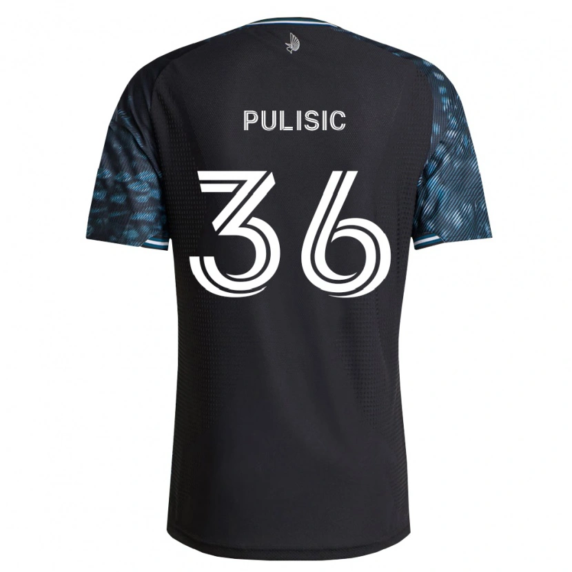 Danxen Kvinder Will Pulisic #36 Sort Hvid Hjemmebane Spillertrøjer 2026/27 Trøje T-Shirt