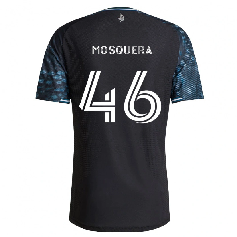 Danxen Kvinder Juan Camilo Mosquera #46 Sort Hvid Hjemmebane Spillertrøjer 2026/27 Trøje T-Shirt