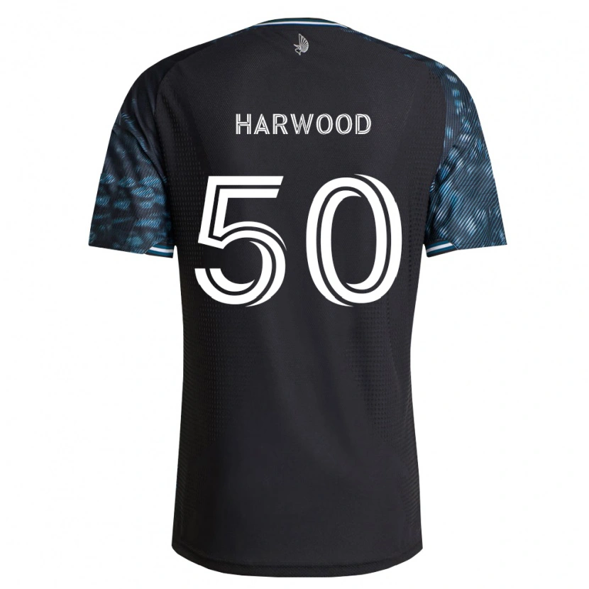 Danxen Kvinder Max Harwood #50 Sort Hvid Hjemmebane Spillertrøjer 2026/27 Trøje T-Shirt