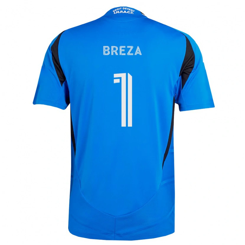 Danxen Kvinder Sébastian Breza #1 Blå Hvid Sort Hjemmebane Spillertrøjer 2026/27 Trøje T-Shirt