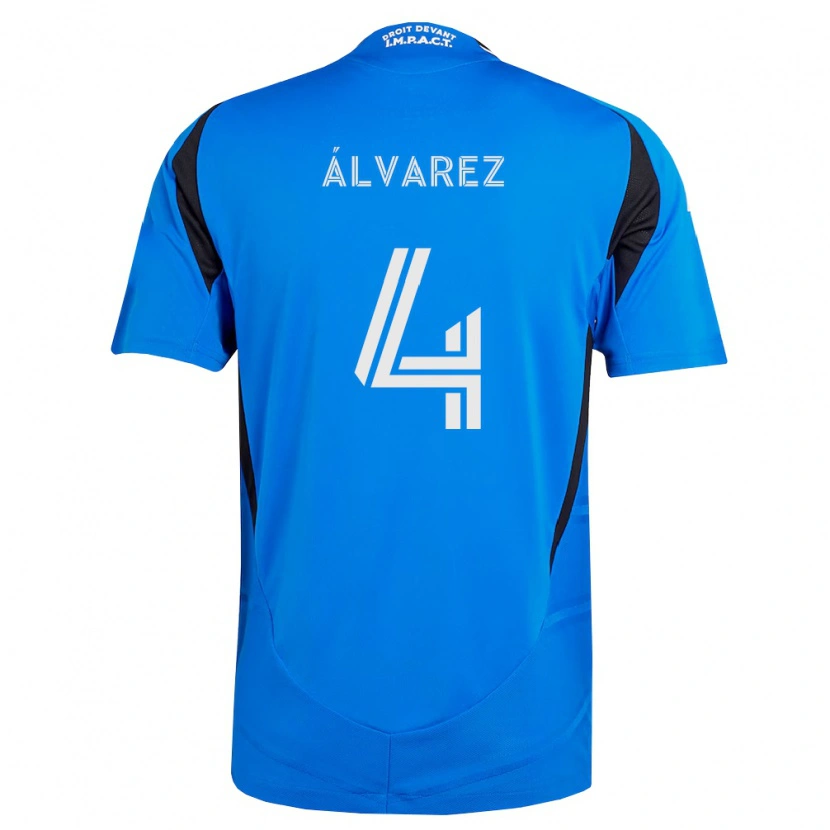 Danxen Kvinder Fernando Álvarez #4 Blå Hvid Sort Hjemmebane Spillertrøjer 2026/27 Trøje T-Shirt