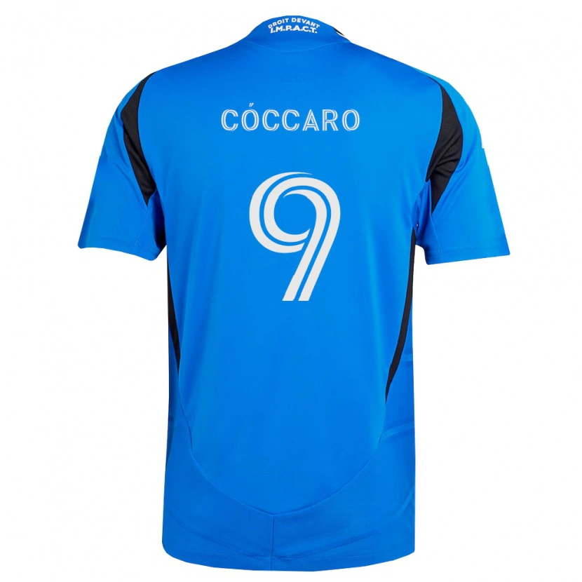 Danxen Kvinder Matías Cóccaro #9 Blå Hvid Sort Hjemmebane Spillertrøjer 2026/27 Trøje T-Shirt