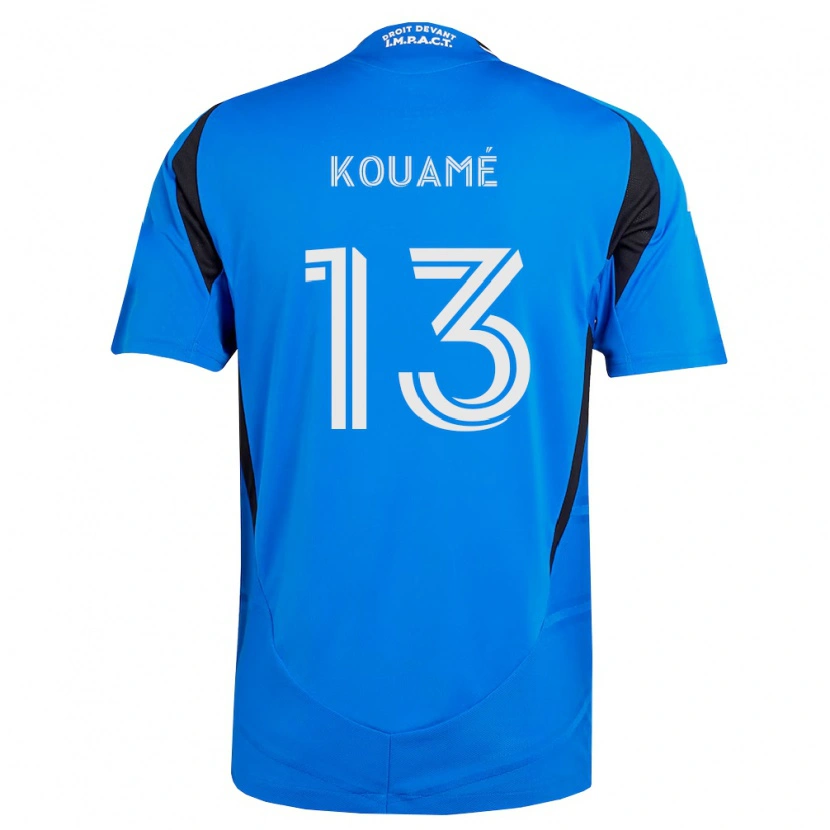 Danxen Kvinder Rafael Kouamé #13 Blå Hvid Sort Hjemmebane Spillertrøjer 2026/27 Trøje T-Shirt