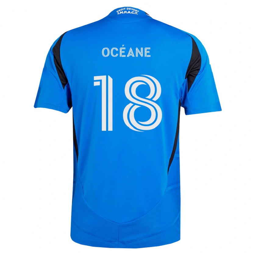 Danxen Kvinder Blouin Océane #18 Blå Hvid Sort Hjemmebane Spillertrøjer 2026/27 Trøje T-Shirt