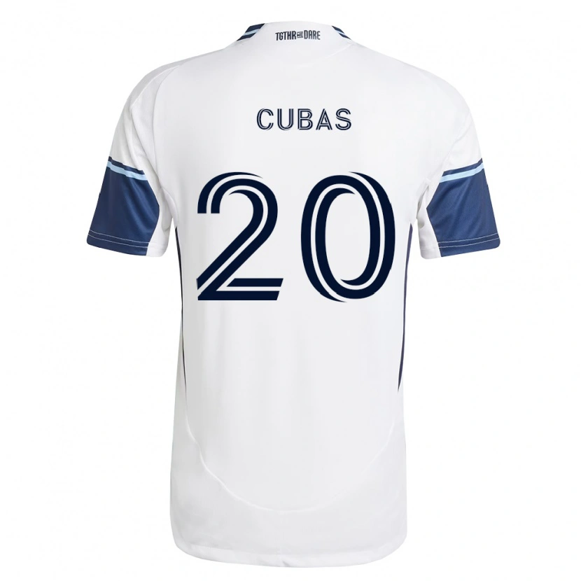 Danxen Kvinder Andrés Cubas #20 Hvid Kongelig Blå Hjemmebane Spillertrøjer 2026/27 Trøje T-Shirt
