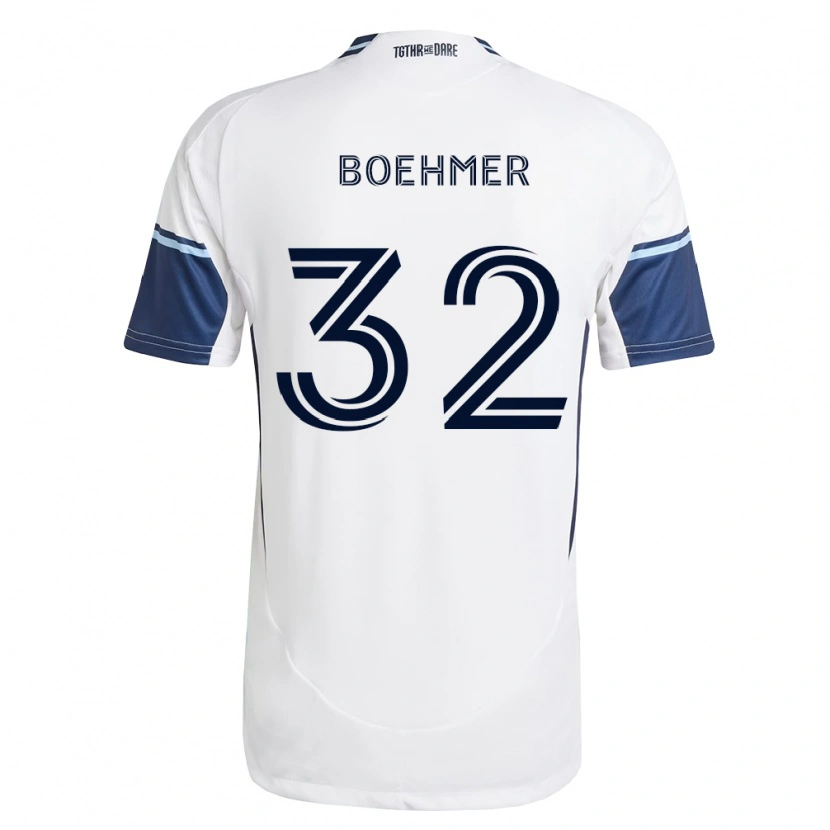 Danxen Kvinder Isaac Boehmer #32 Hvid Kongelig Blå Hjemmebane Spillertrøjer 2026/27 Trøje T-Shirt