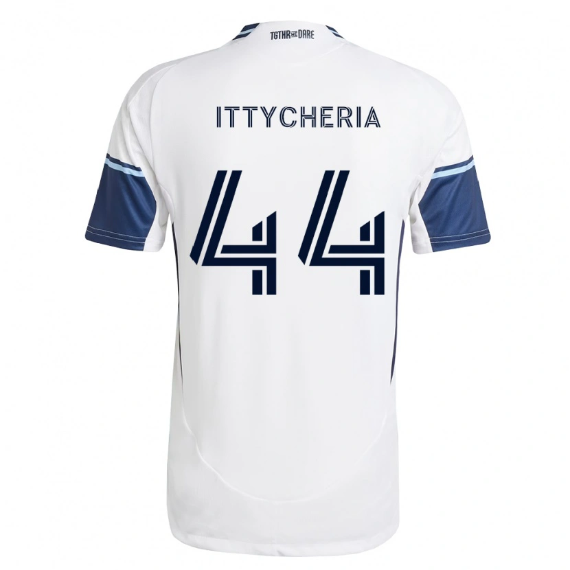 Danxen Kvinder Daniel Ittycheria #44 Hvid Kongelig Blå Hjemmebane Spillertrøjer 2026/27 Trøje T-Shirt