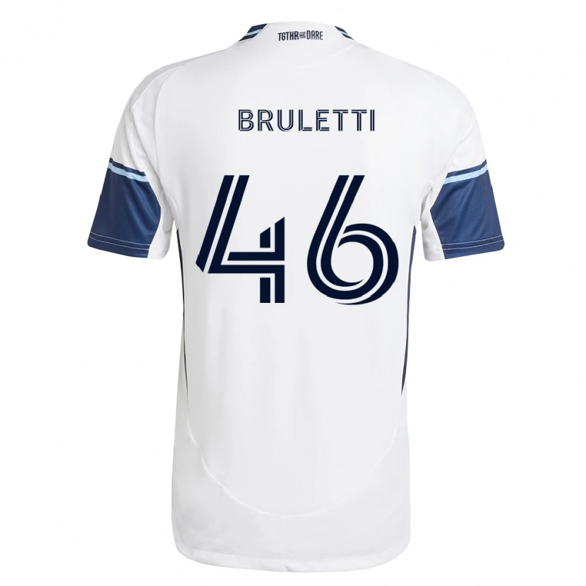 Danxen Kvinder Cristiano Bruletti #46 Hvid Kongelig Blå Hjemmebane Spillertrøjer 2026/27 Trøje T-Shirt