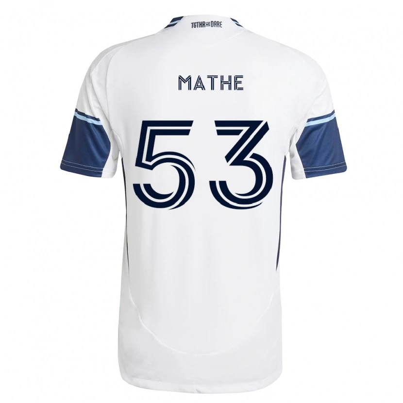 Danxen Kvinder Immanuel Mathe #53 Hvid Kongelig Blå Hjemmebane Spillertrøjer 2026/27 Trøje T-Shirt