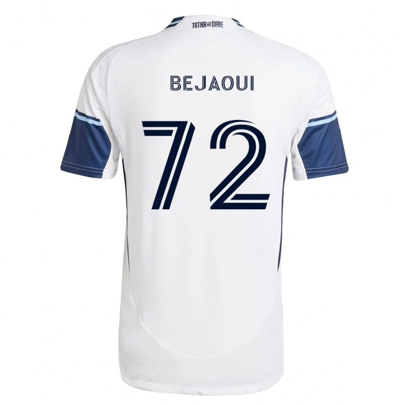 Danxen Kvinder Aiden Bejaoui #72 Hvid Kongelig Blå Hjemmebane Spillertrøjer 2026/27 Trøje T-Shirt