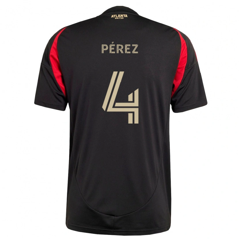 Danxen Kvinder Gary Pérez #4 Sort Rød Hjemmebane Spillertrøjer 2026/27 Trøje T-Shirt
