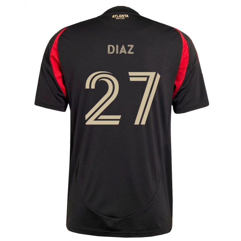 Danxen Kvinder Paulo Díaz #27 Sort Rød Hjemmebane Spillertrøjer 2026/27 Trøje T-Shirt