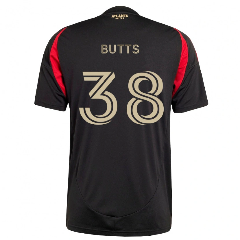 Danxen Kvinder Liam Butts #38 Sort Rød Hjemmebane Spillertrøjer 2026/27 Trøje T-Shirt