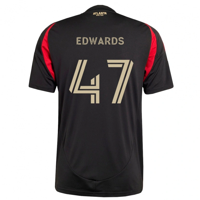 Danxen Kvinder Matthew Edwards #47 Sort Rød Hjemmebane Spillertrøjer 2026/27 Trøje T-Shirt