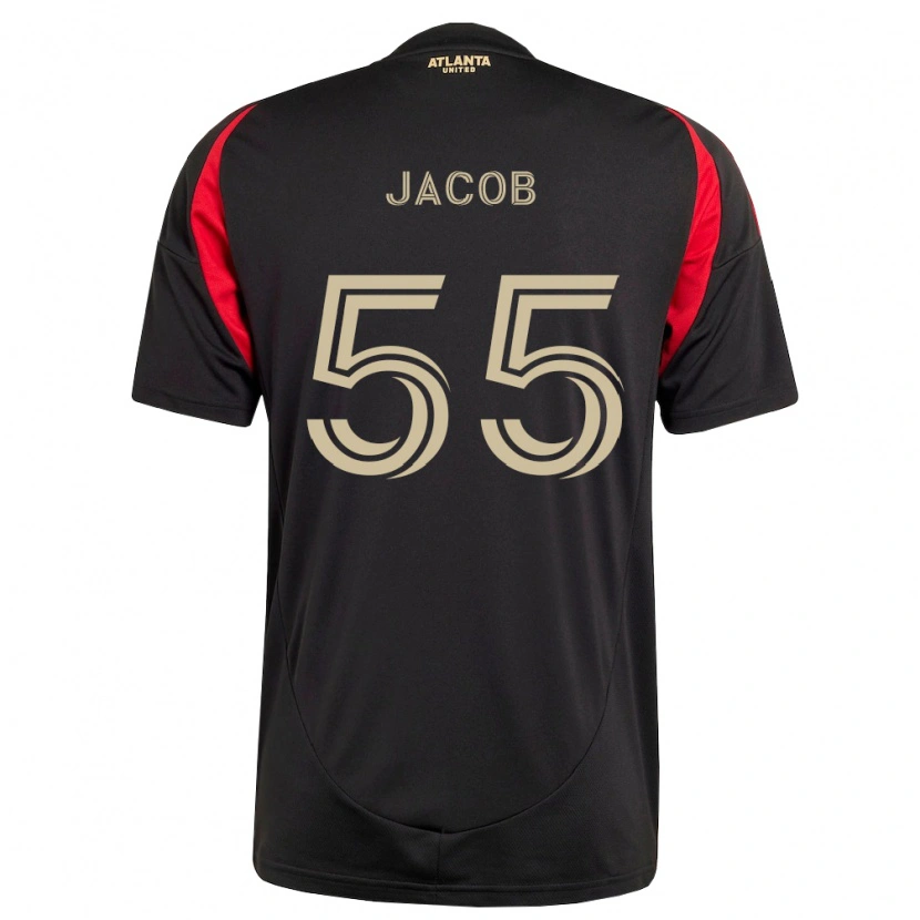 Danxen Kvinder Tomás Jacob #55 Sort Rød Hjemmebane Spillertrøjer 2026/27 Trøje T-Shirt