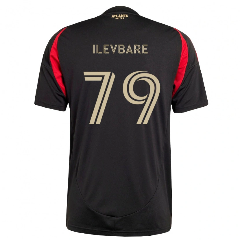 Danxen Kvinder David Ilevbare #79 Sort Rød Hjemmebane Spillertrøjer 2026/27 Trøje T-Shirt
