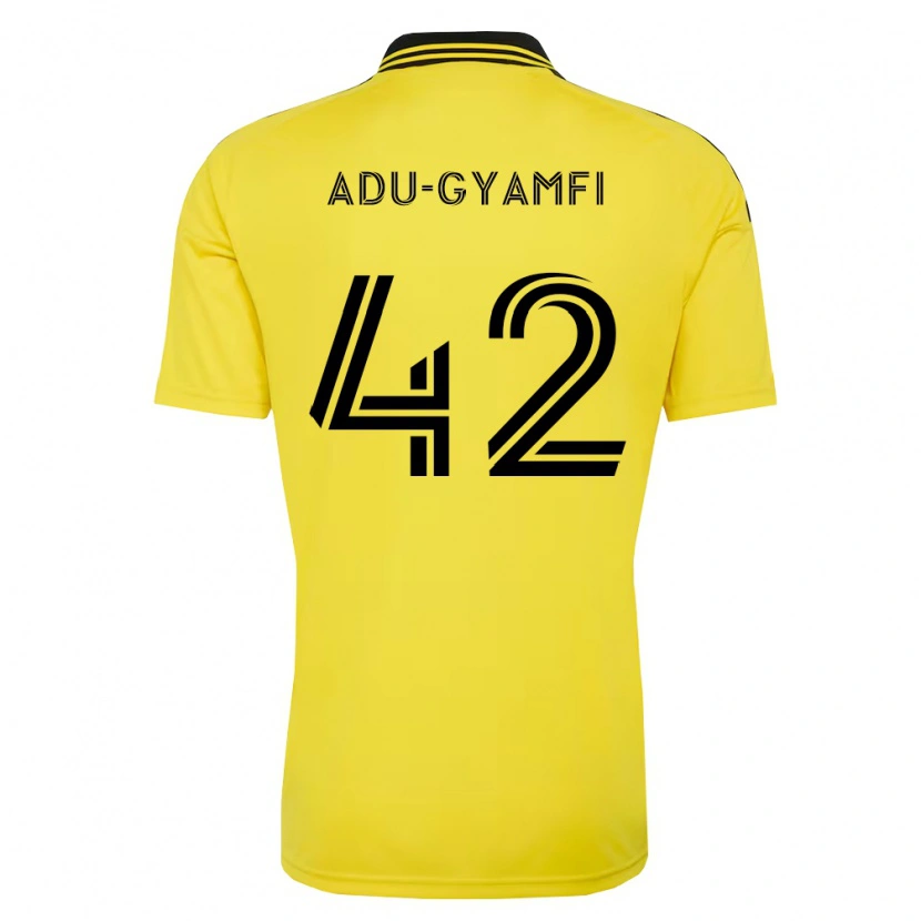 Danxen Kvinder Brent Adu-Gyamfi #42 Gul Sort Hjemmebane Spillertrøjer 2026/27 Trøje T-Shirt