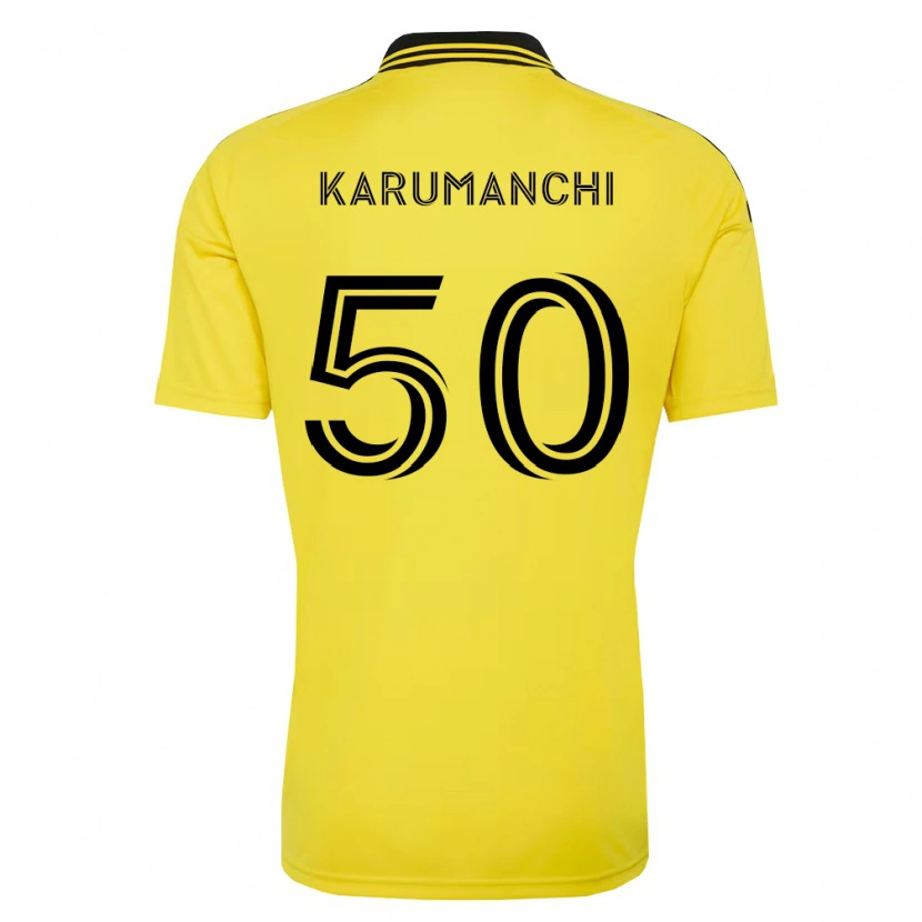 Danxen Kvinder Tarun Karumanchi #50 Gul Sort Hjemmebane Spillertrøjer 2026/27 Trøje T-Shirt