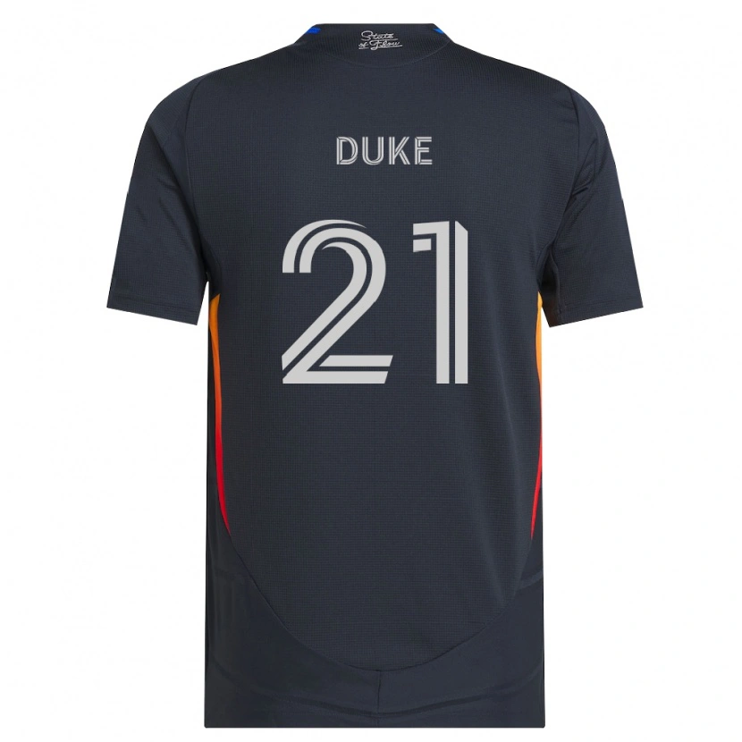 Danxen Kvinder Bryce Duke #21 Mørkegrå Rød Hjemmebane Spillertrøjer 2026/27 Trøje T-Shirt