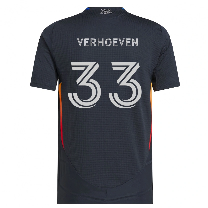 Danxen Kvinder Oscar Verhoeven #33 Mørkegrå Rød Hjemmebane Spillertrøjer 2026/27 Trøje T-Shirt