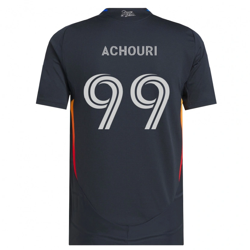 Danxen Kvinder Elias Achouri #99 Mørkegrå Rød Hjemmebane Spillertrøjer 2026/27 Trøje T-Shirt