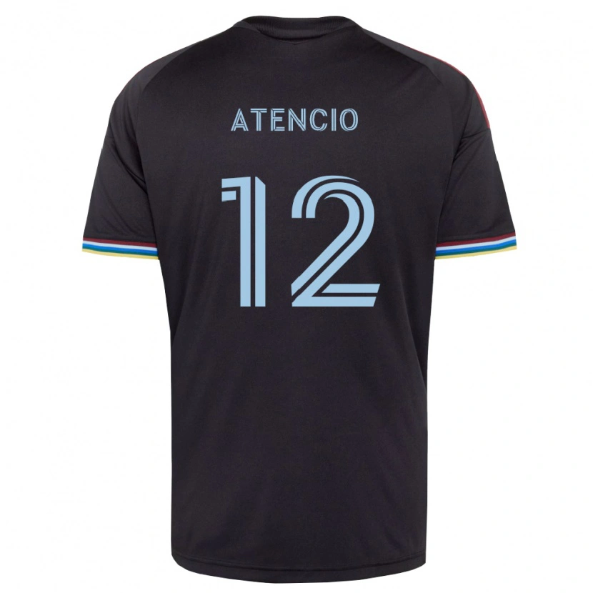 Danxen Kvinder Josh Atencio #12 Sort Himmelblå Hjemmebane Spillertrøjer 2026/27 Trøje T-Shirt